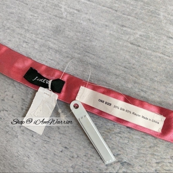 J.Crew NWT pink silk embellished ribbon belt *shop@iamwarrior main image 4
